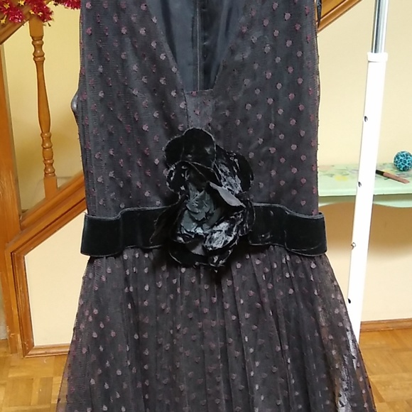 Vintage 1950' Lillie Rubin black lace ball gown - Picture 4 of 6